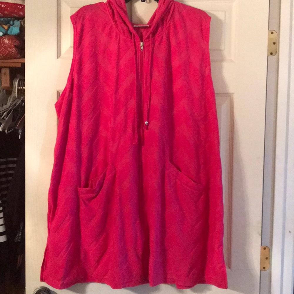 Hooded bathing suit cover up